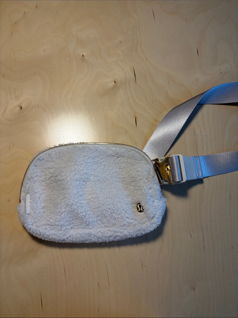 Lululemon Everywhere Sherpa Belt Bag with Gold Hardware